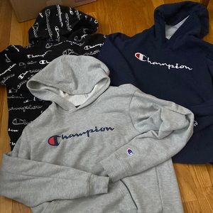 3 yth boys champion hoodies